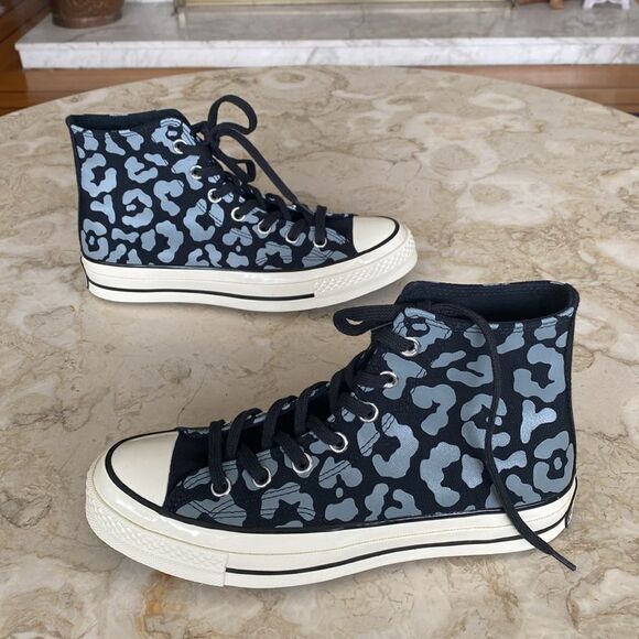Converse Chuck 70 Reflective Leopard Hi Top Sneakers - Picture 6 of 14